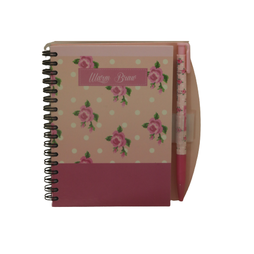 Yassin Warm Braw Notebook with Pen A6 (82774C)