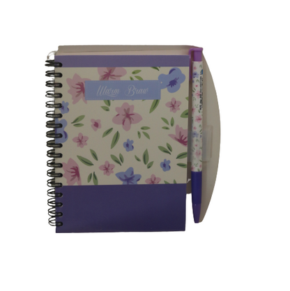 Yassin Warm Braw Notebook with Pen A6 (82774C)