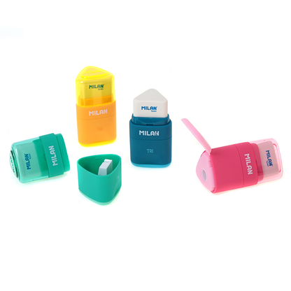 Milan Tri 1 Hole Sharpener and Eraser No.4700116