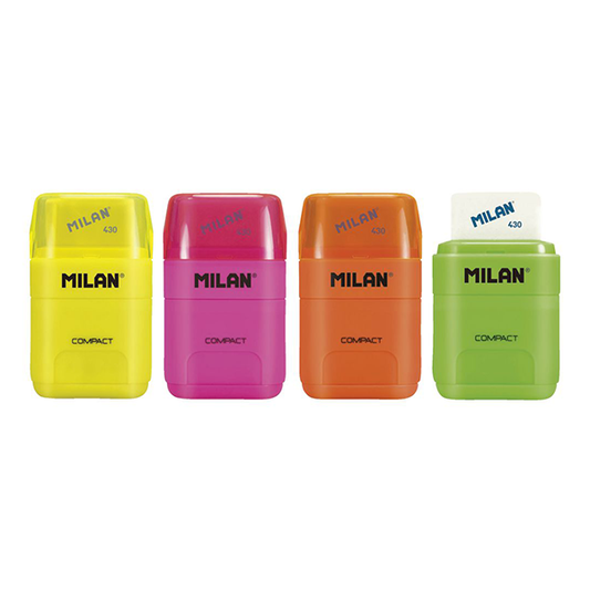 Milan Compact Sharpener + Eraser -No:430