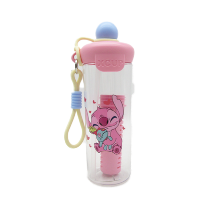 Cute Cartoon Water Bottle with Straw & Carry Strap – 750ml - 1pcs - Assorted Color