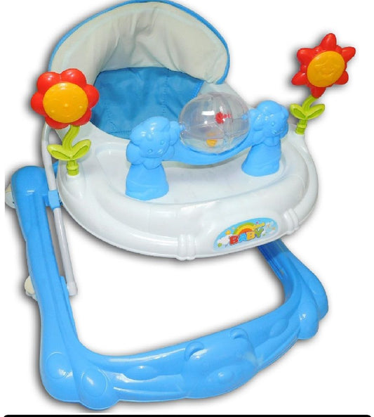 Baby Walker Toddler Trolley Sit-to-Stand Walker-two flowers- No:851