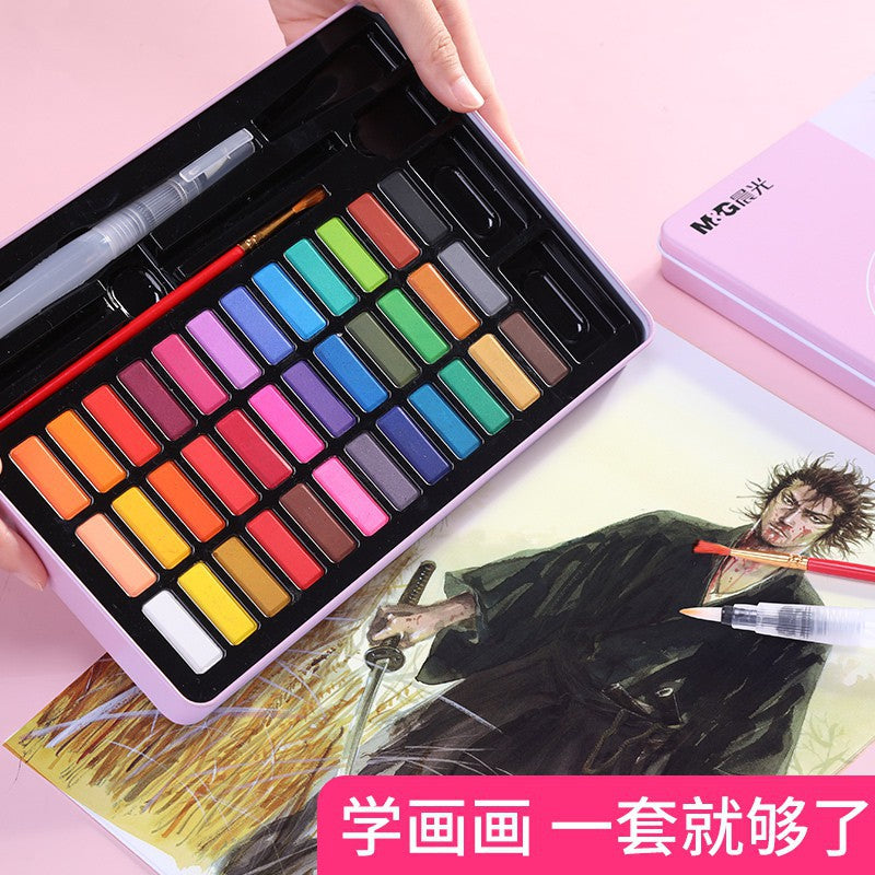 ألوان مائية صلبة من إم آند جي تشنغوانغ في علبة معدنية - 36 لونًا - رقم المنتج: APLN6560