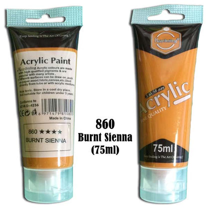 أنبوب طلاء أكريليك "حافظ على ابتسامتك" 75 مل - سيينا محروقة - رقم: 860