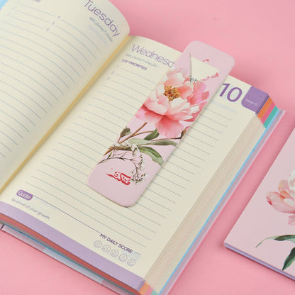 Mofakera Pinky Floral 2027 Year Gift Box – Luxury A5 Daily Planner & 10-Piece Stationery Gift Set - Pink ( Agenda )