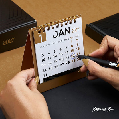 Mofakera Business Luxury Box 2027 – 7-Piece Corporate Gift Set with Business Planner  - Black ( Agenda )