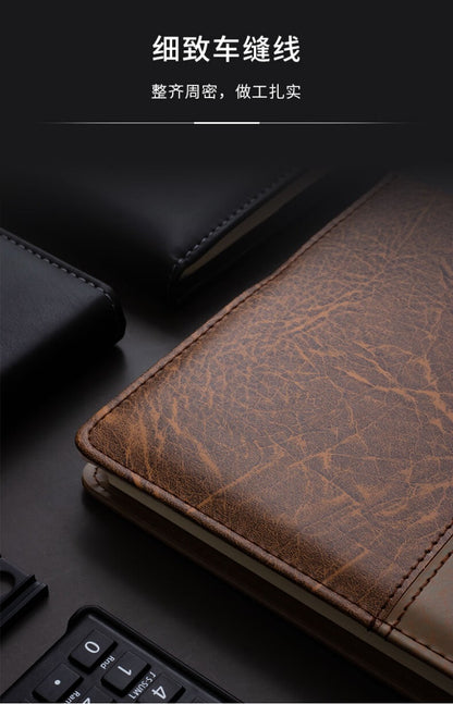 دفتر ملاحظات فاخر من الجلد من إم آند جي تشنغوانغ، مذكرات فاخرة ومنظمة، مسطر K18، 160 صفحة - رقم: APY1DK78