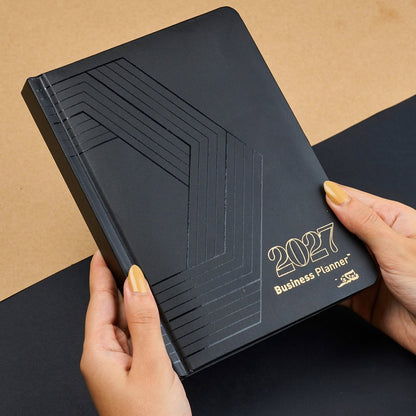 Mofakera Business Luxury Box 2027 – 7-Piece Corporate Gift Set with Business Planner  - Black ( Agenda )