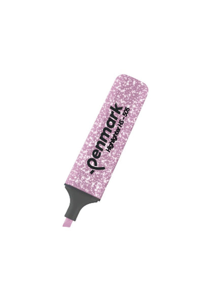 Penmark set of 6pcs Chisel Tip glitter highlighters - No:HS-505