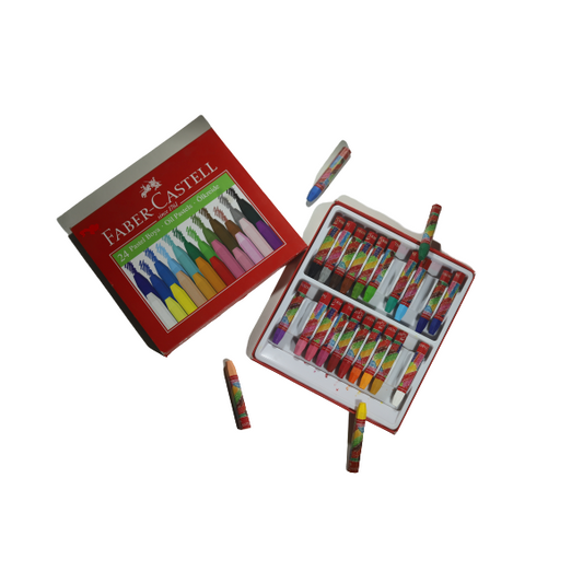 مجموعة ألوان باستيل زيتية من فابر-كاستل، تحتوي على 24 لونًا