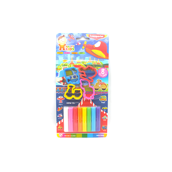 Modelling clay 8 colors with stamps