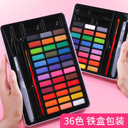 ألوان مائية صلبة من إم آند جي تشنغوانغ في علبة معدنية - 36 لونًا - رقم المنتج: APLN6560