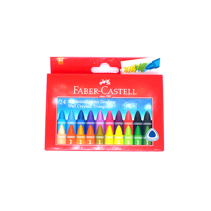 Faber-Castell 24 Triangluar Wax Crayons
