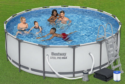 Bestway Frame pool Steel Pro Max Set 488x122 cm, with filter pump and accessories - No: 5612Z