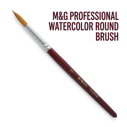 M&G round brush size 9 studio packshot with size label