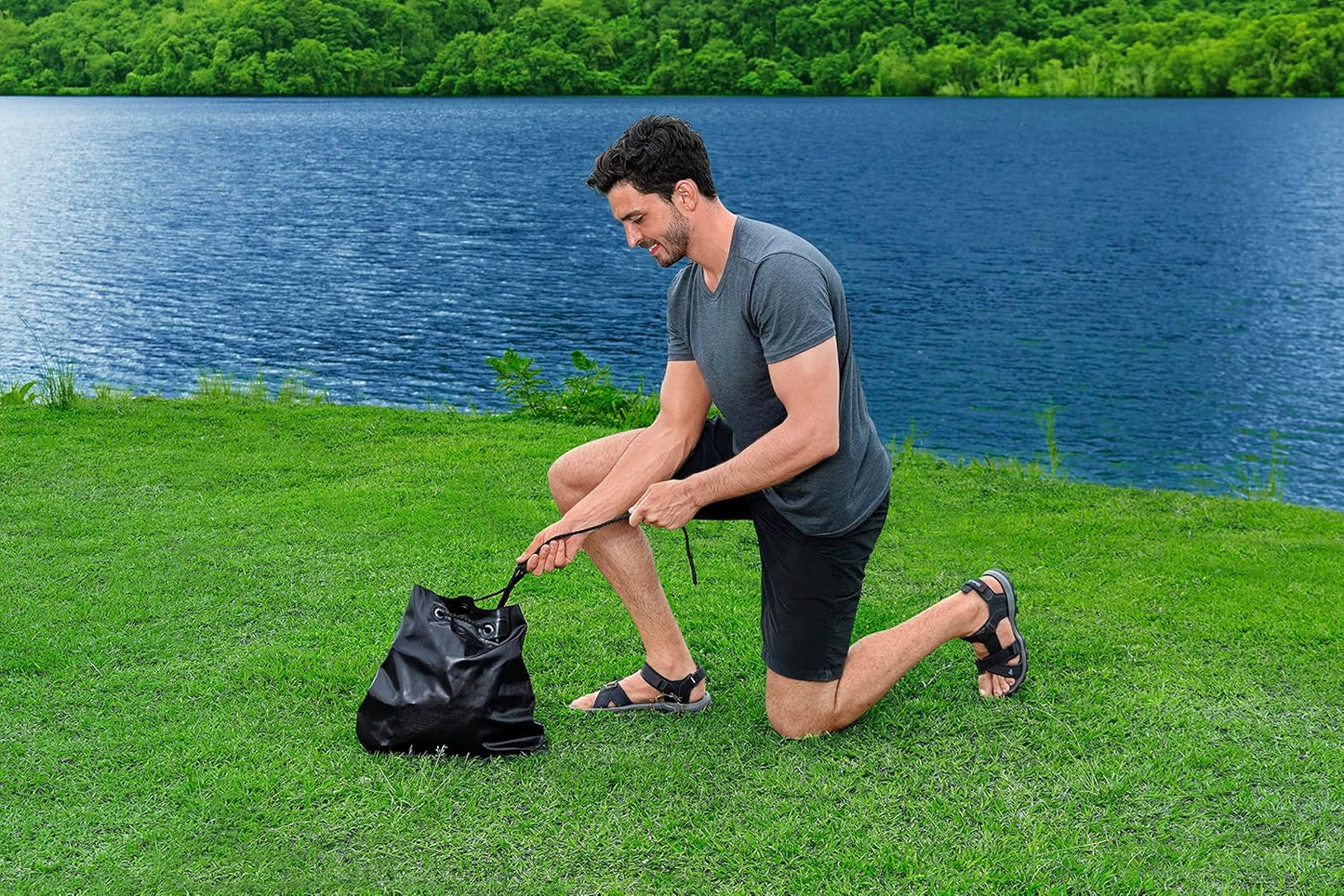 Bestway Hydro-Force Summer Oasis Inflatable Island 4-person - Size: 3.20m x 1.98m - No:43645