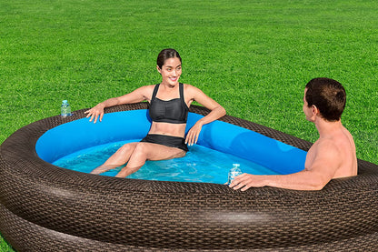 Bestway TruPrint inflatable  Wicker Family Pool 231*178*53cm - No:54426