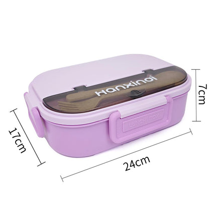 Hanxindai 304 Stainless Steel Lunch Box with 2 Compartments 1000ML – Leakproof Food Container for School, Office & Travel
