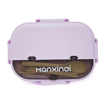 Hanxindai 304 Stainless Steel Lunch Box with 2 Compartments 1000ML – Leakproof Food Container for School, Office & Travel
