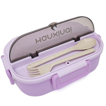 Hanxindai 304 Stainless Steel Lunch Box with 2 Compartments 1000ML – Leakproof Food Container for School, Office & Travel