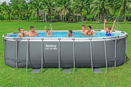 Bestway Power Steel Oval Frame Pool Complete Set with Filter Pump 549x274x122 cm - No: 56710