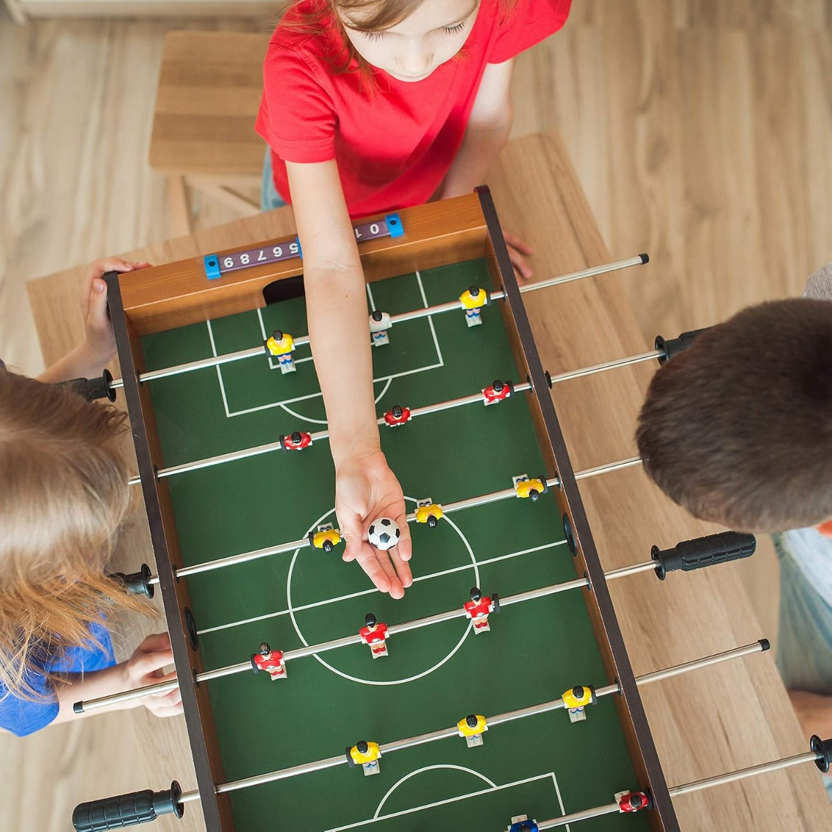 Wooden Table Football Game with Feet, Kicker - 69cm*37cm*65.5cm - No:628