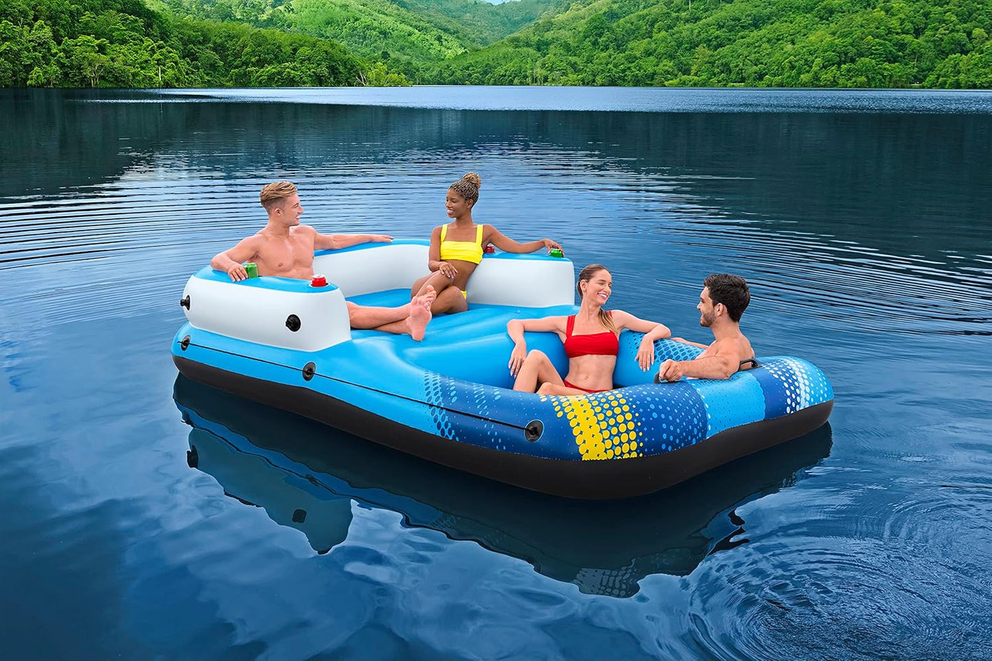 Bestway Hydro-Force Summer Oasis Inflatable Island 4-person - Size: 3.20m x 1.98m - No:43645