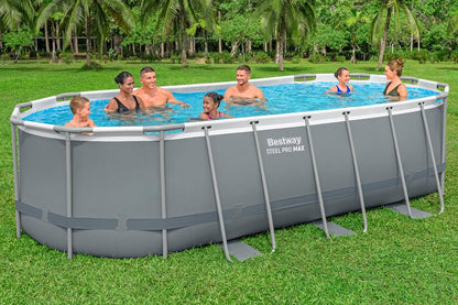 Bestway Power Steel Oval Frame Pool Complete Set with Filter Pump 549x274x122 cm - No: 56710