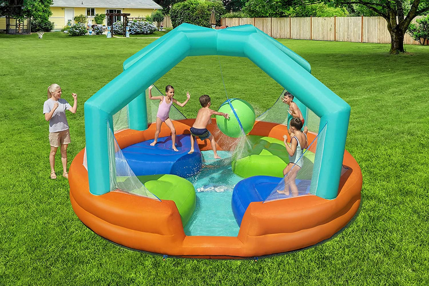 Bestway H2OGO! Dodge & Drench Water Park - 4.5m*4.5m*2.68m - No:53383