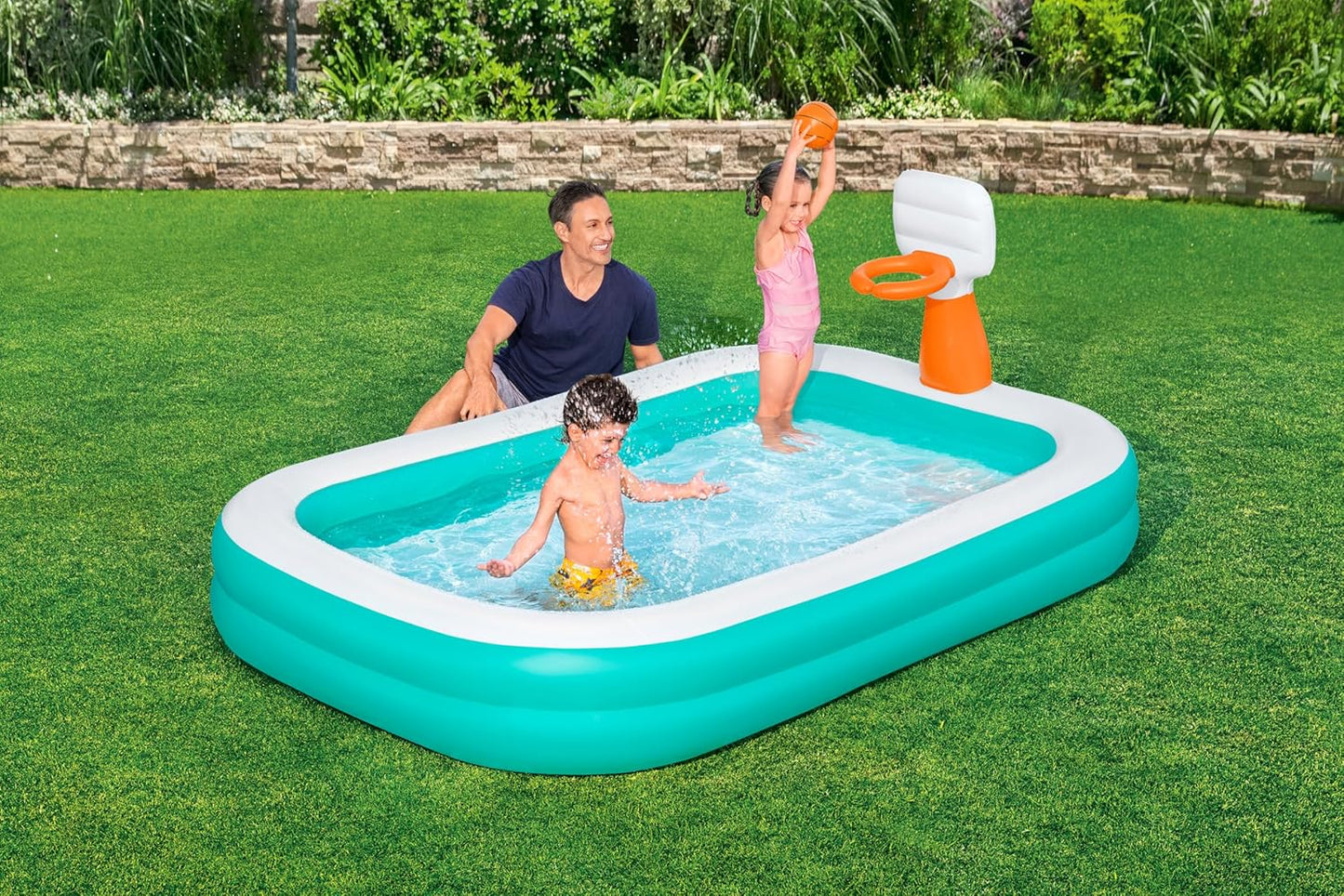 Bestway Dunk'N Splash Inflatable Pool - Inflatable play ground 251 x 168 x 102 cm - No:54445