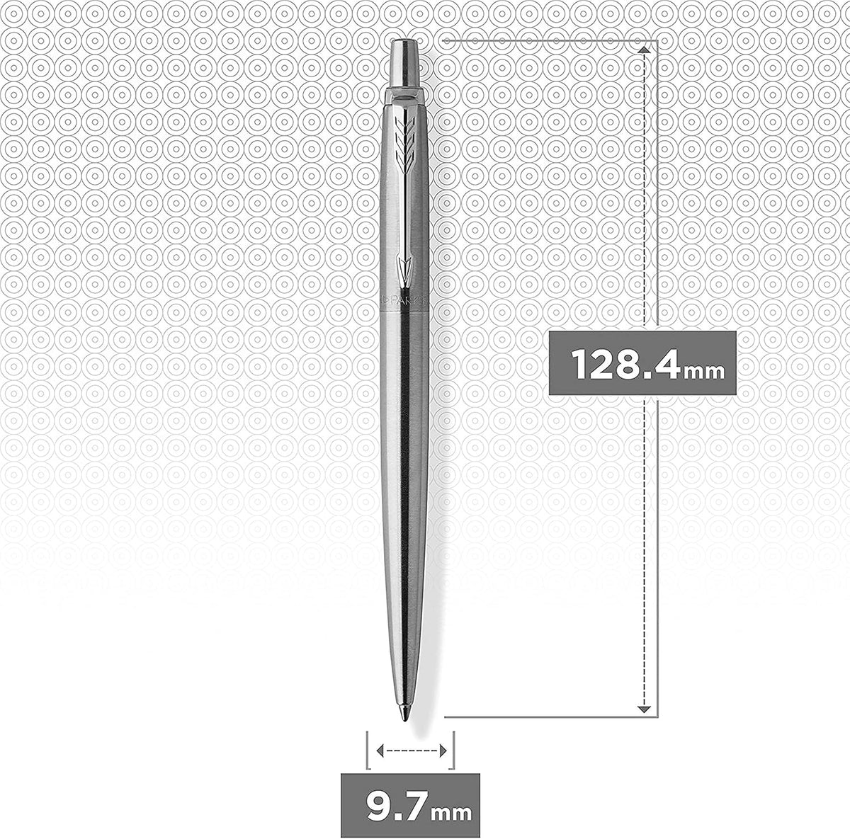 Parker Jotter Stainless Steel with Chrome Trim Ballpoint Pen Gift Set – Premium Blue Ballpoint Pen with Luxury Presentation Box - GT  Silver