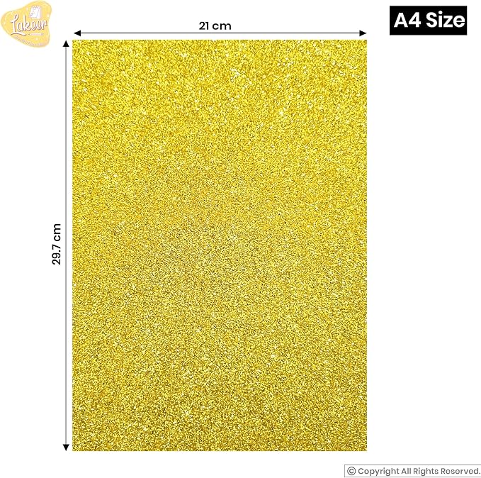 OU SHANG Glitter EVA Foam Sheets A4 Size – 10 Pieces, Sparkle Craft Foam Sheets for DIY, Arts & Crafts, School Projects & Decorations
