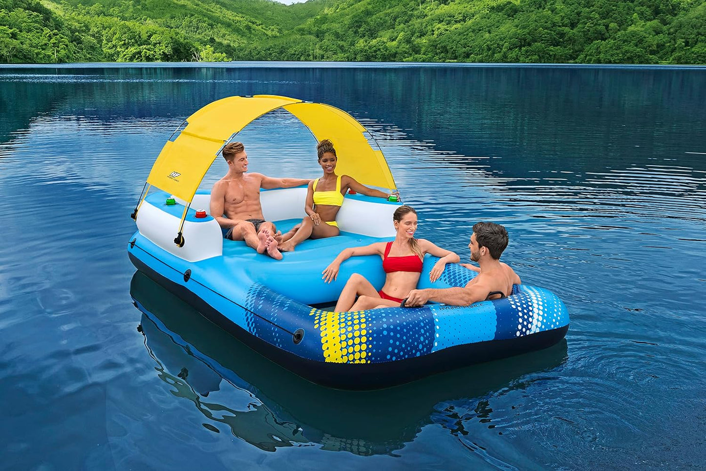 Bestway Hydro-Force Summer Oasis Inflatable Island 4-person - Size: 3.20m x 1.98m - No:43645