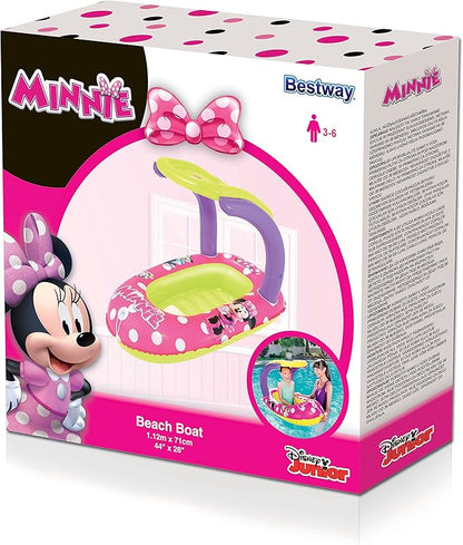 Bestway inflatable boat with canopy Minnie Mouse 112cmx71cm - No:91059