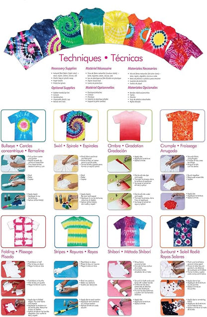 مجموعة صبغ وتلوين الأقمشة بخطوة واحدة، 8 ألوان، مناسبة لملابس الأطفال والكبار والقمصان والحقائب - MY283 