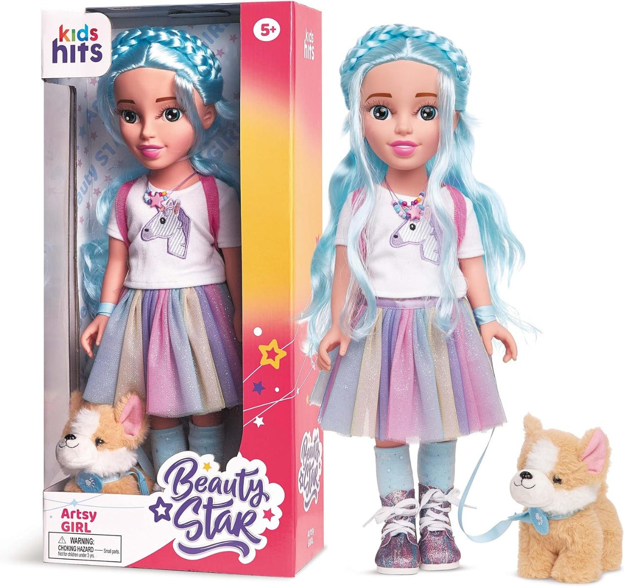 Kids Hits Beauty Star Artsy Girl Doll boy toys, girl toys , growth, fun, for kids. - 46cm