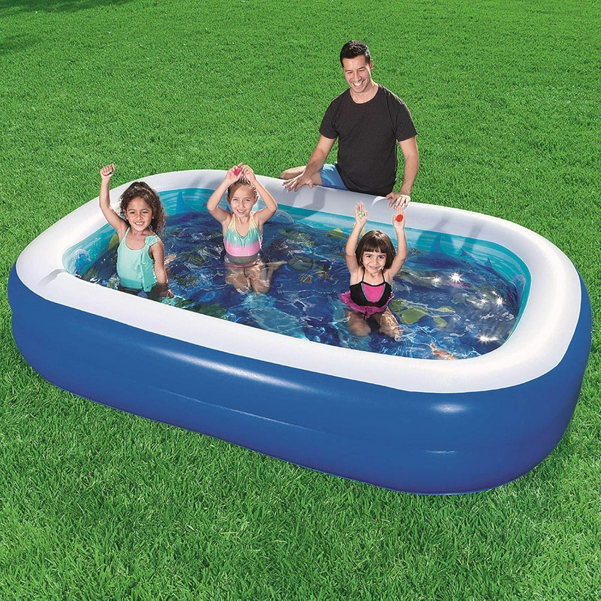 Bestway Under sea adventure children's rectangle swimming pool 262 x 175x 51  -No:54177
