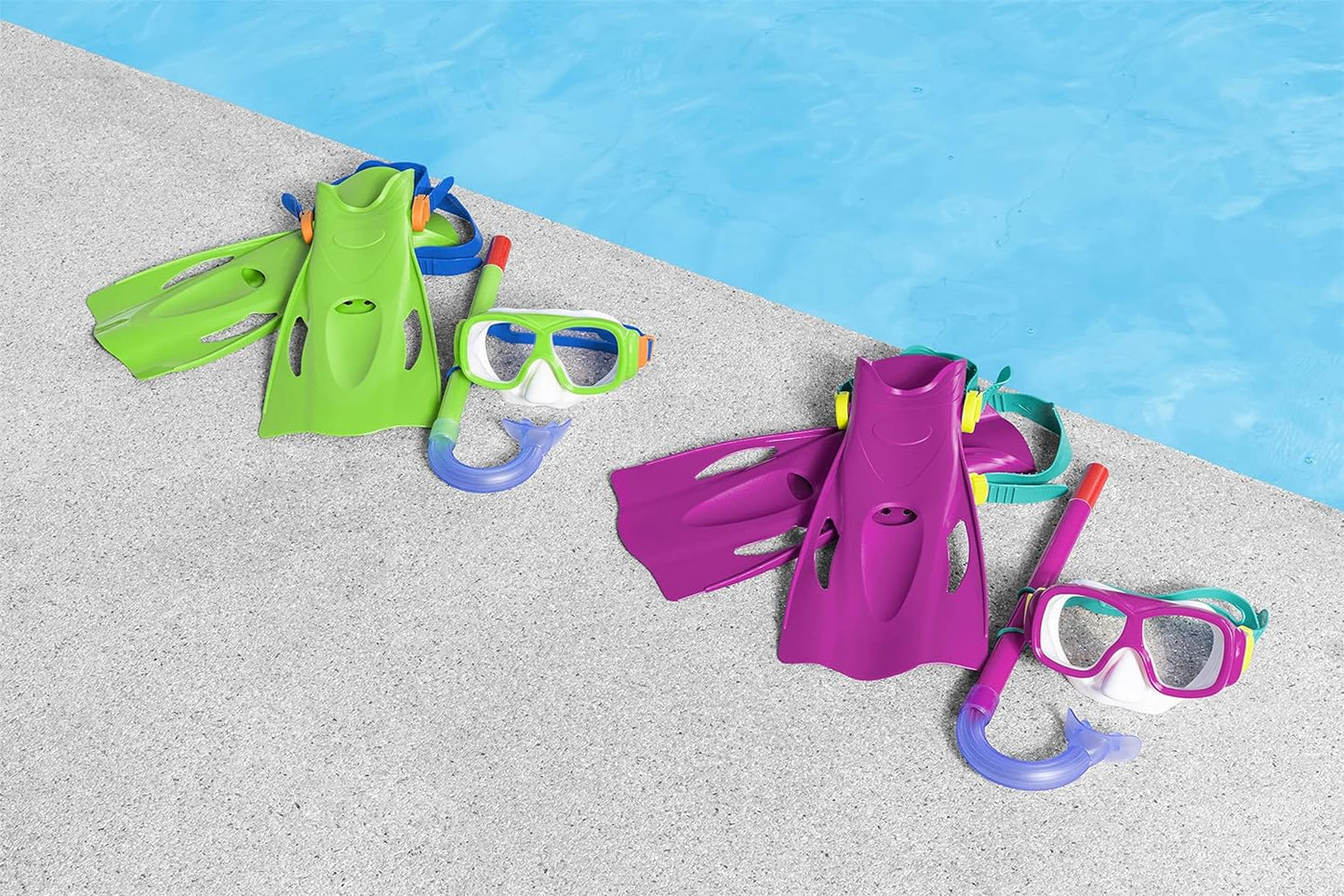 Bestway kids snorkel mask anti-leak, uv protected, adjustable - +7 Years - No:25019