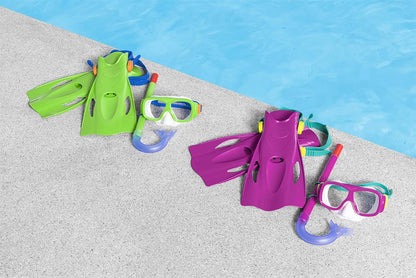 Bestway kids snorkel mask anti-leak, uv protected, adjustable - +7 Years - No:25019