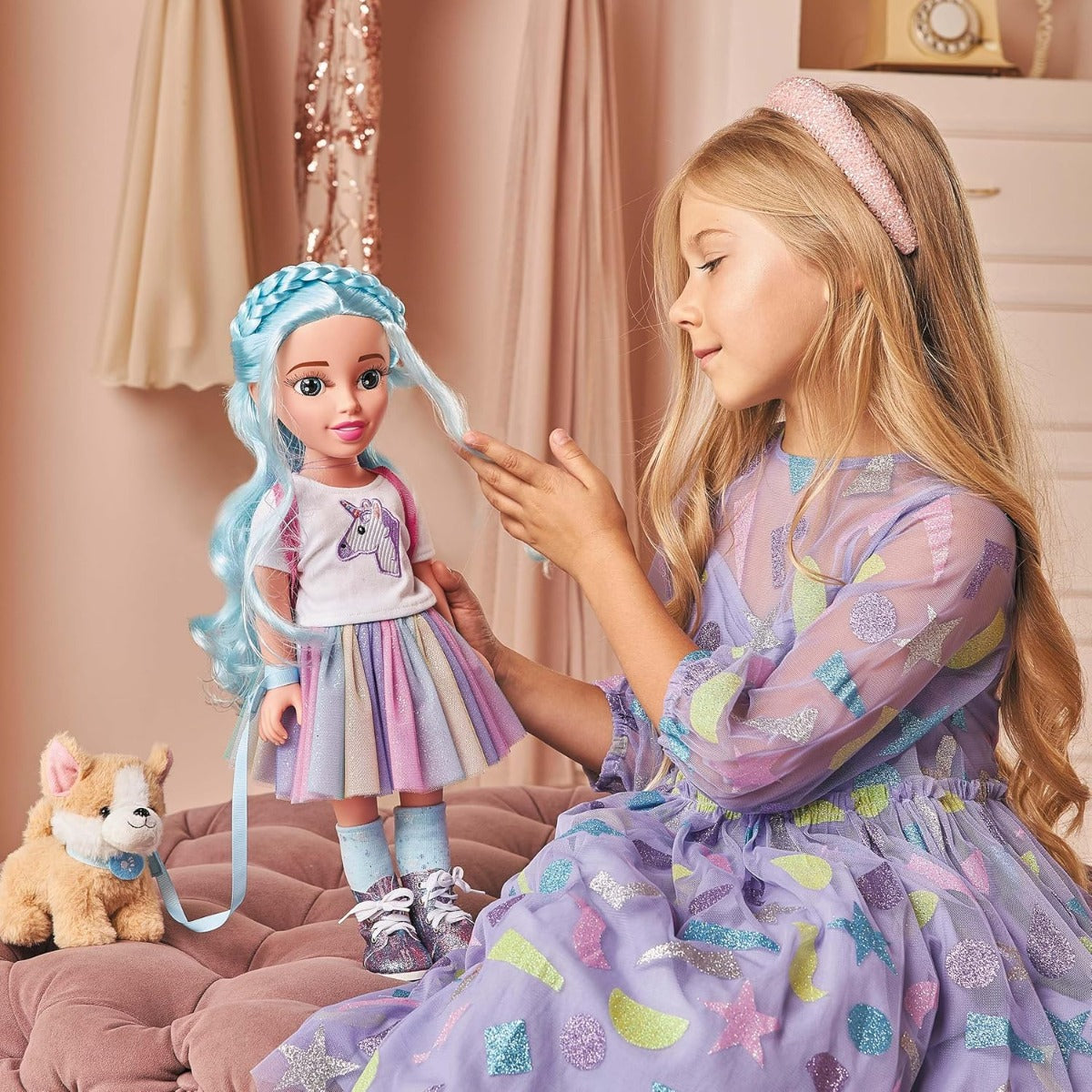 Kids Hits Beauty Star Artsy Girl Doll boy toys, girl toys , growth, fun, for kids. - 46cm