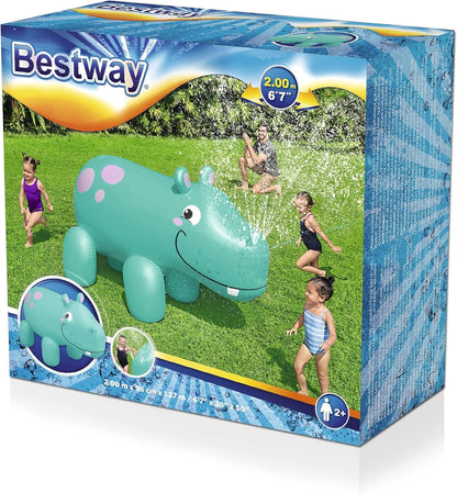 Bestway Jumbo Hippo Inflatable Water Fountain 200 x 96 x 127 cm - No: 52569