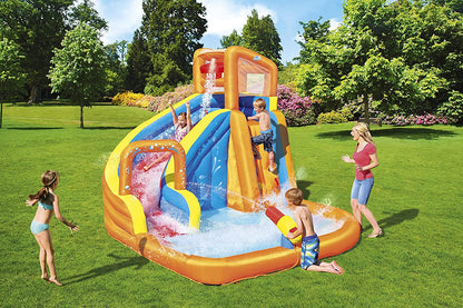 Bestway H2OGO Water Park with Continuous Blower with Slide, 3.65x3.20x2.70 cm - No:53301