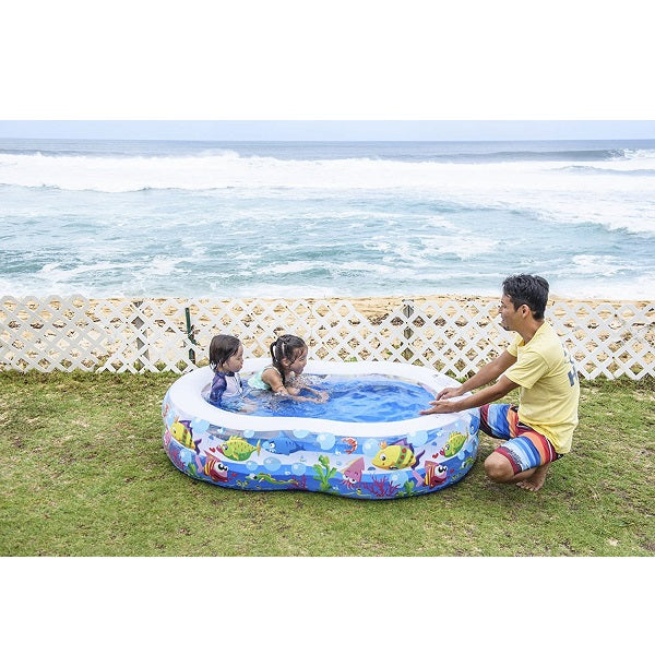 Jilong Figure Large Swimming Pool for Children with Fun Sea Animals 175 x 109 x 46 CM - No:10118