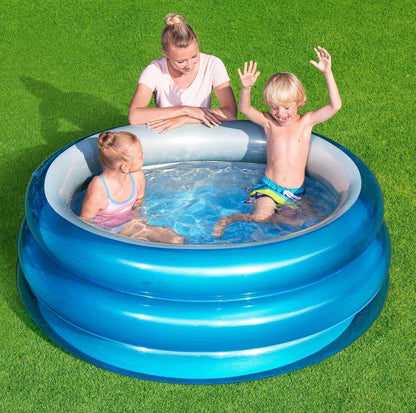 Bestway Large Inflatable Big Metallic 3-Ring Pool 201x53 - No. 51041 - view 6