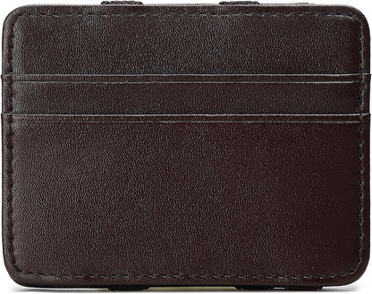 Rahala Men's Leather Bifold Cash Strap Cardholder Wallet (Brown) - No:RA108