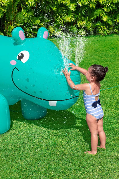 Bestway Jumbo Hippo Inflatable Water Fountain 200 x 96 x 127 cm - No: 52569