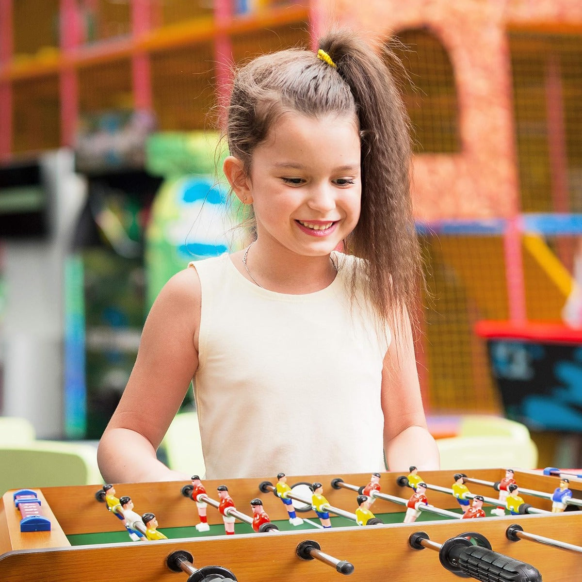 Wooden Table Football Game with Feet, Kicker - 69cm*37cm*65.5cm - No:628