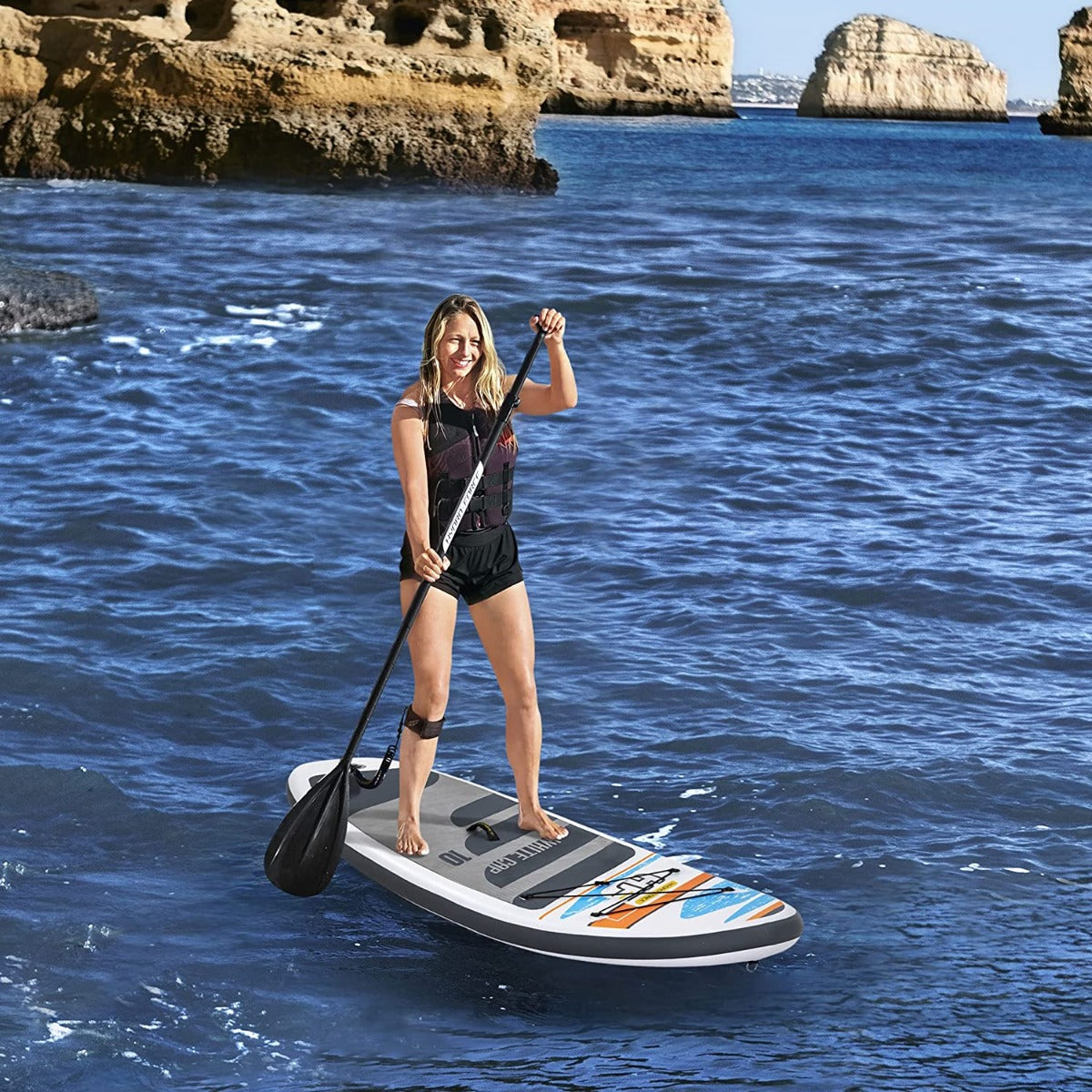 Bestway White Cap Set Inflatable Surfboard 305*84*12cm - No:65342