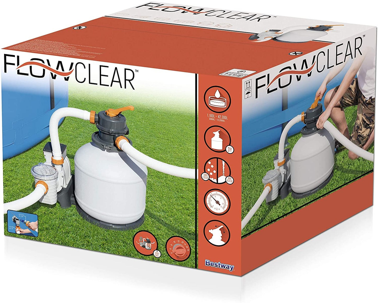 Bestway Flowclear Sand Filter System pump for swimming pool 5678 L/h- No:58497