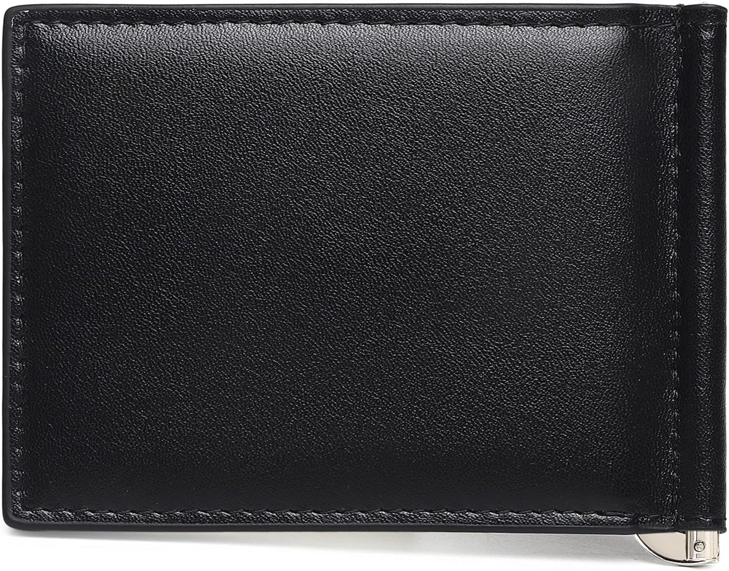 Rahala Men's Leather Bifold Money Clip Wallet (Black) - No:RA110